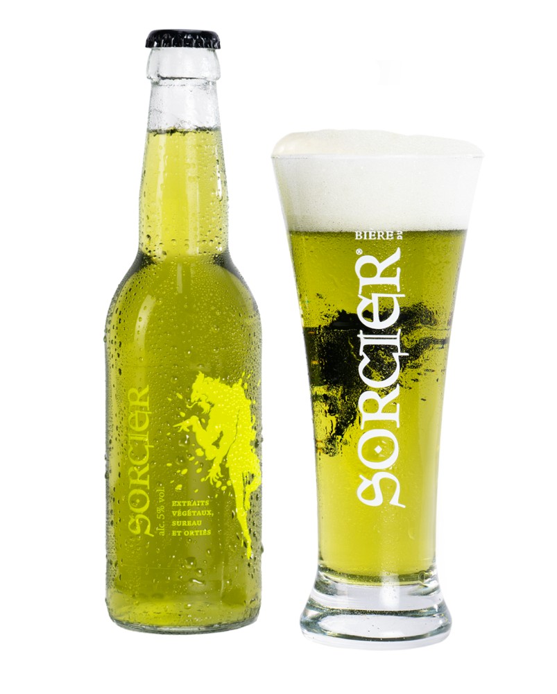 Bière du Sorcier 33cl, bière verte aux orties