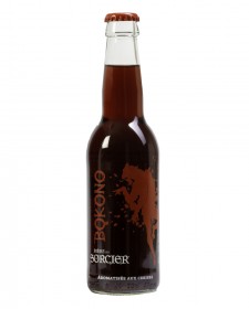 Bière du Sorcier rouge Red Bokono, bière blonde à la cerise et au jus de carotte noire 33cl
