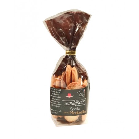 Spritz à la mirabelle de Lorraine 100g, produits par la maison Boulanger (Allain, 54)