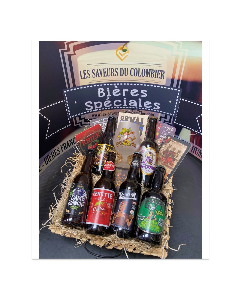 Bières à offrir : coffret cadeau de Bières Artisanales avec verres