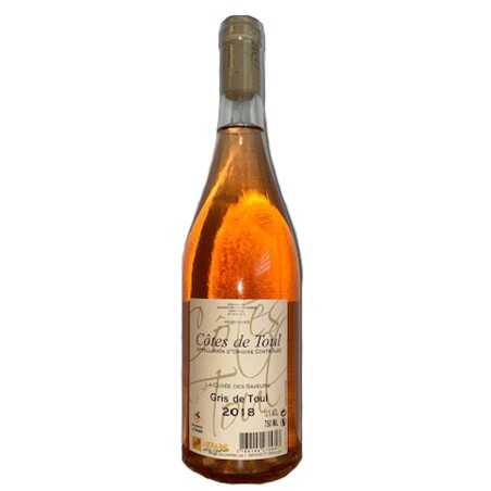 Vin gris de Côtes de Toul, Cuvée des Saveurs, produit par le domaine Régina (Bruley, 54)