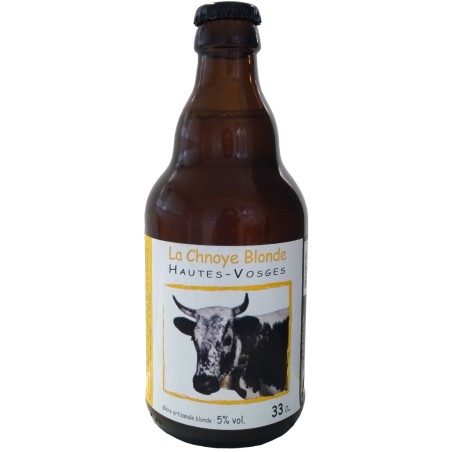 bière vosgienne La Chnoye blonde 33cl, produite par la brasserie Marie-Thérèse (88)