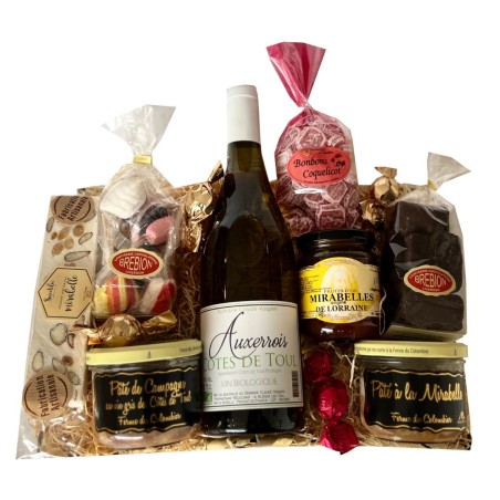 Panier garni L'Ardoise lorraine, assortiment de produits artisanaux lorrains