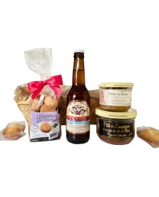 Panier garni sucré et salé Duo festif, assortiment de produits artisanaux lorrains