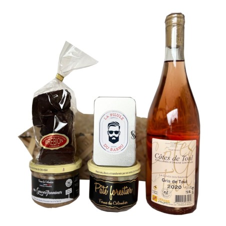 Panier garni Panier Lorrain, assortiment de produits salés et sucrée artisanaux lorrains