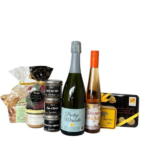 Panier garni Le Rustique, assortiment de produits artisanaux lorrains