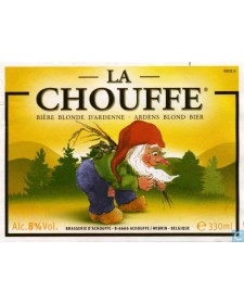 Bière belge La Chouffe 33cl, produite par la brasserie d'Achouffe (Belgique)