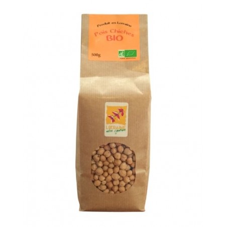 Pois chiches bio 500g, produit par l'Huilerie d'Ormes en Lorraine (54)