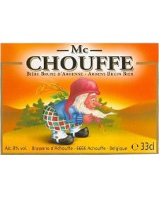 Bière brune belge Mc Chouffe 75cl, produite par la brasserie d'Achouffe