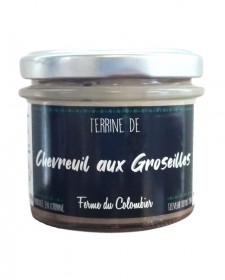 Terrine de chevreuil aux groseilles 100g, produite par la Ferme du Colombier