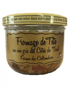 Fromage de tête au vin gris des Côtes de Toul, produit par la Ferme du Colombier (Villote-sur-Aire, 55)