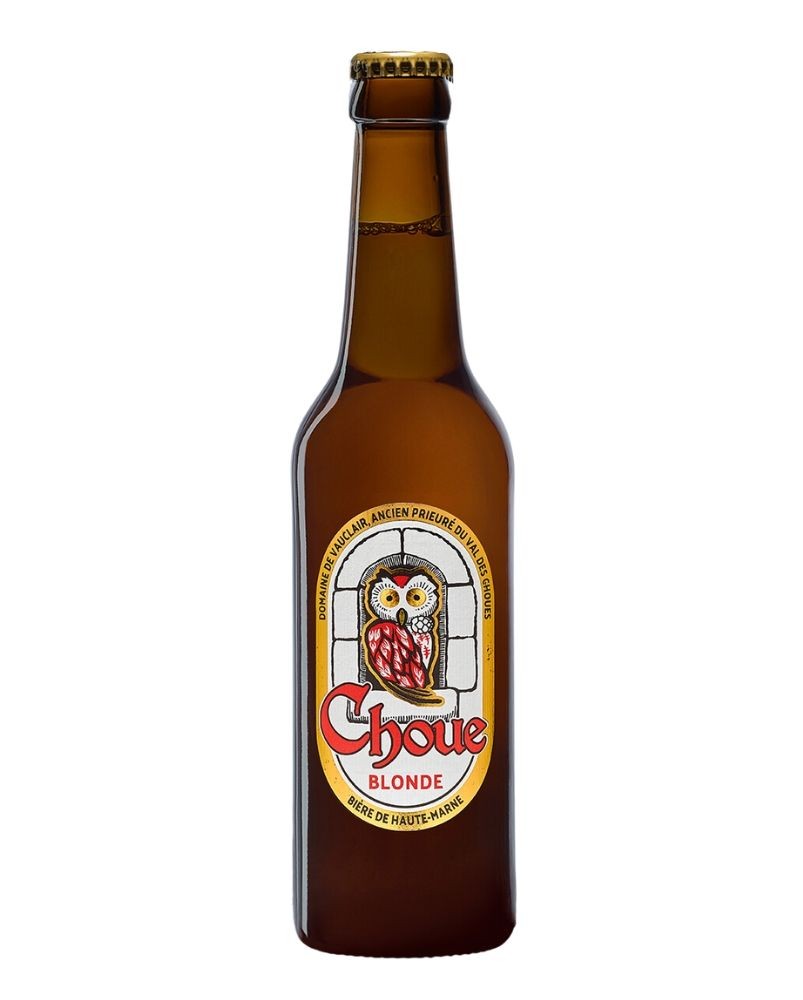 Bière Choue blonde 33cl, produite par la brasserie Vauclair en Haute-Marne (52)