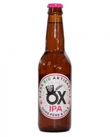 Bière OX IPA bio 33cl, produite par la brasserie artisanale de Marcoussis (91)