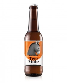Bière Tête de mule ambrée 33cl, produite par la brasserie du Marais (79)