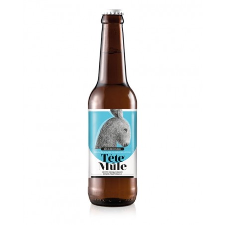 Bière Tête de mule blonde 33cl, produite par la brasserie du Marais (79)