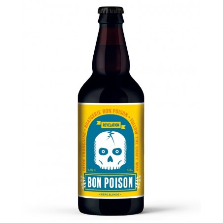 Bière Bon Poison blonde 50cl, produite par la brasserie Bon Poison à Metz (57, Moselle)