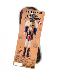 langue Casse-Noisette en pain d'épices artisanal au miel enrobé de chocolat, produit par Lips (67)
