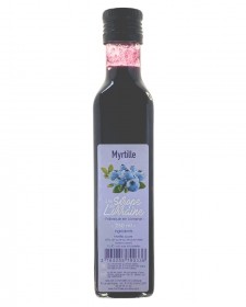 Sirop de myrtille 25cl, produit par Confitures de Lorraine à Houdelaincourt en Meuse (55)