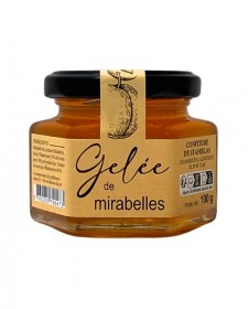 Gelée de mirabelle 100g, produite par Les Confitures de Lorraine à Houdelaincourt (55, Meuse)