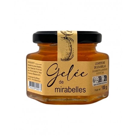 Gelée de mirabelle 100g, produite par Les Confitures de Lorraine à Houdelaincourt (55, Meuse)