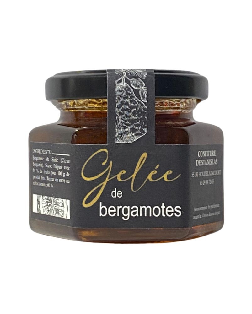 Gelée de bergamotes 100g, produite par Les Confitures de Lorraine à Houdelaincourt dans la Meuse Gelée de bergamotes 100g, produite par Les Confitures de Lorraine à Houdelaincourt dans la Meuse