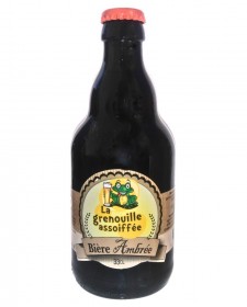 Bière La Grenouille Assoiffée ambrée 33cl, produite en Moselle (57)