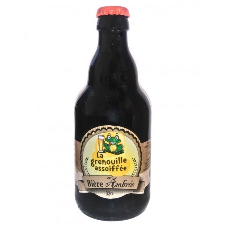 Bière La Grenouille Assoiffée ambrée 33cl, produite en Moselle (57)