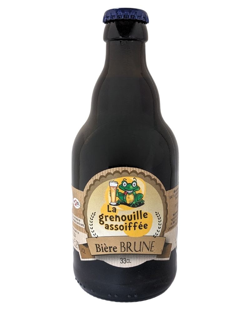 Bière brune de Lorraine La Grenouille Assoiffée brune 33cl, produite en Moselle (57)