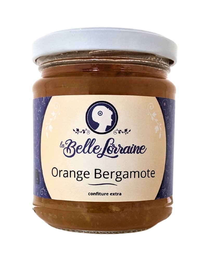 Confiture artisanale de Lorraine d'orange et de bergamote produite par Les Confitures de la Hoube