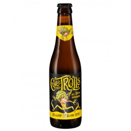 Bière blonde Cuvée des Trolls, produite par la brasserie Dubuisson (Belgique)