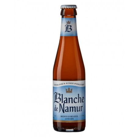 Bière belge Blanche de Namur 25cl, produite par la brasserie Bocq (Prunode, Belgique)