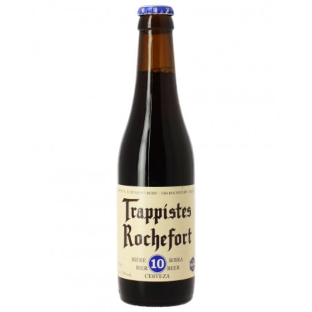 Bière belge Trappistes Rochefort 10, produite à l'abbaye de Notre-Dame de St-Rémy (Rochefort, Belgique)