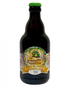 Bière blonde La Grenouille Assoiffée 3 houblons, fabriqué en Lorraine à Vahl-lès-Bénestroff (57)
