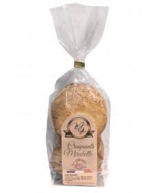 Sachet de craquants à la mirabelle de Lorraine 120g, produits par J'M Les Délices (Toul, 54)
