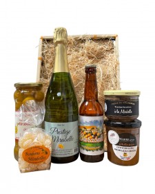 Panier garni Le tout Mirabelle Lorrain, assortiment de produits artisanaux lorrains