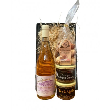 Panier garni sucré et salé Duo festif, assortiment de produits artisanaux lorrains