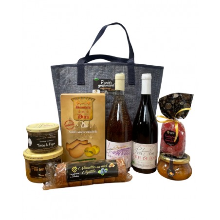 Panier garni Le frais groumand, assortiment de produits du terroir lorrain