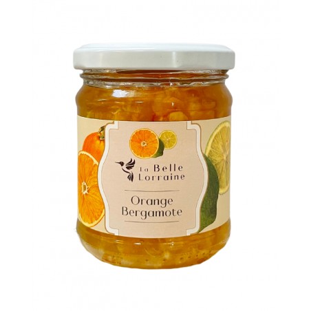 Confiture artisanale de Lorraine d'orange et de bergamote produite par Les Confitures de la Hoube