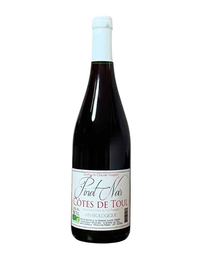 Vin rouge des Côtes de Toul bio, produit par le domaine Claude Vosgien (Blénod-lès-Toul, 54)