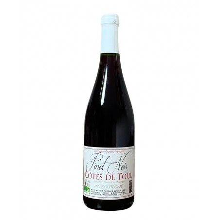 Vin rouge des Côtes de Toul bio, produit par le domaine Claude Vosgien (Blénod-lès-Toul, 54)