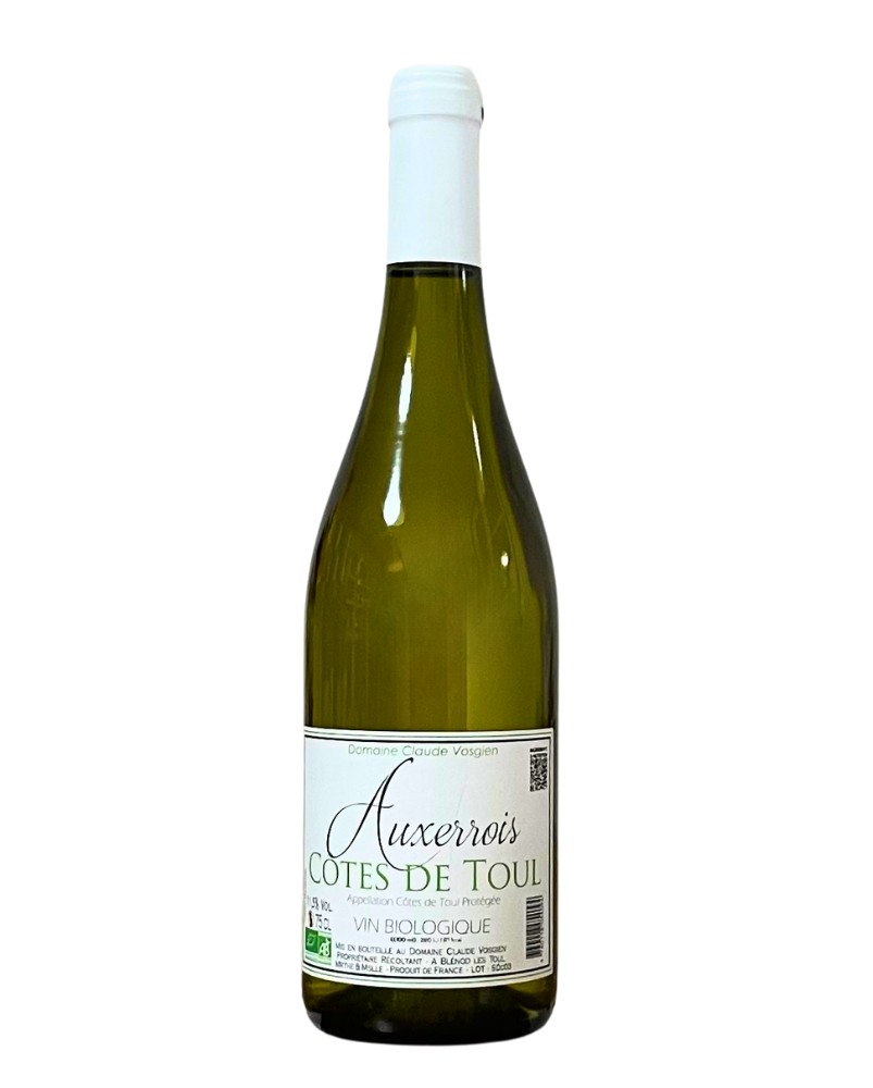 Vin blanc Auxerrois des Côtes de Toul bio 75cl, produit par le domaine Claude Vosgien (blénod-lès-Toul, 54)