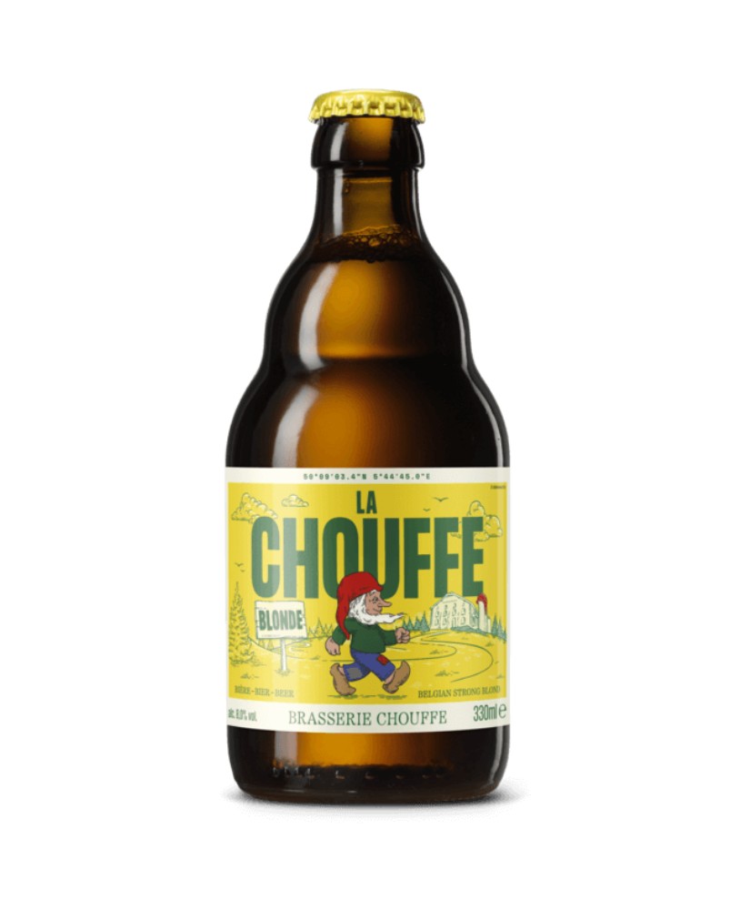 Bière belge La Chouffe 33cl, produite par la brasserie d'Achouffe (Belgique)