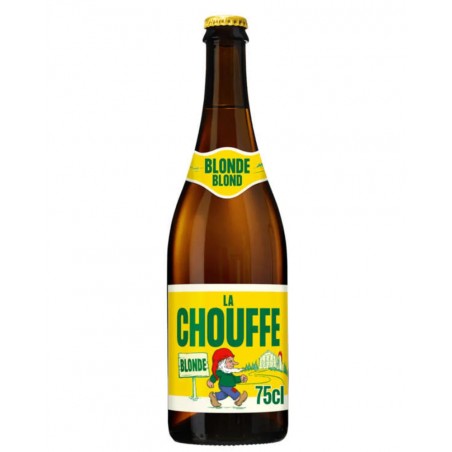 Bière belge La Chouffe 75cl, produite par la brasserie d'Achouffe (Belgique)