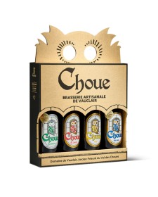 Coffret 4 bières Choue, produites par la brasserie Vauclair (52)