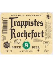 Bière belge Trappistes Rochefort 8, produite par l'abbaye Saint Remy