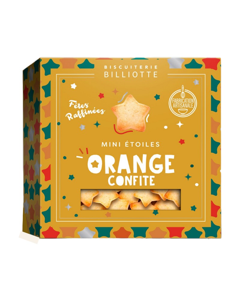 Biscuits étoiles à l'orange - 120g par la biscuiterie Billiotte (25)