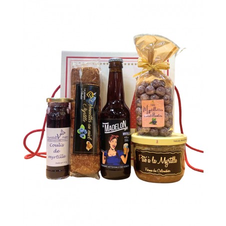 Panier Garni Myrtille – Spécialités artisanales lorraines autour de la myrtille.