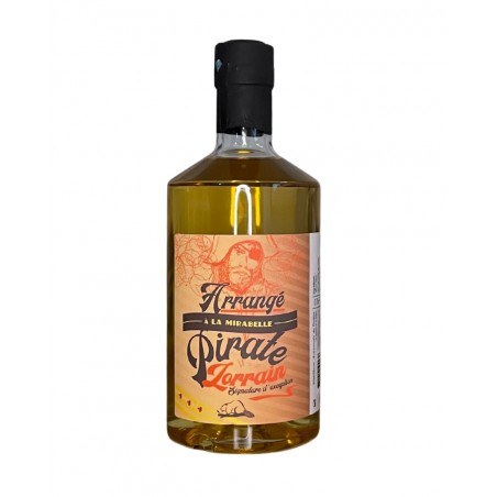 Rhum arrangé à la mirabelle de Lorraine le Pirate Lorrain, produit par la Distillerie du Castor (57)