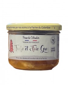Terrine de porcelet à la truffe de Lorraine et au foie gras, produite par la Ferme du Colombier (Villote-sur-Aire, 55)