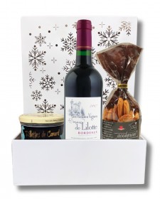 Coffret enneigé - Panier garni de Noël